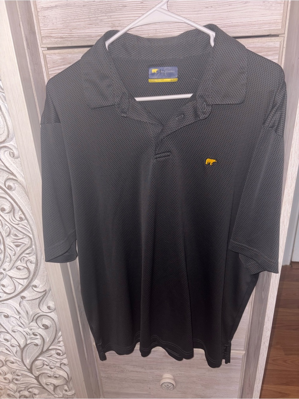 Jack Nicklaus Dark Gray Golf Polo - Bear Logo